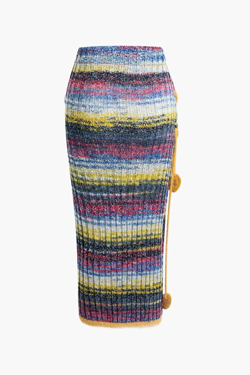 Color Block Sweater Fringe Trim Skirt>MICAS Discount