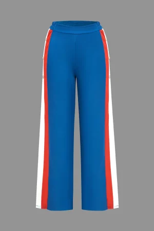 Color Block Wide Leg Trousers>MICAS Hot