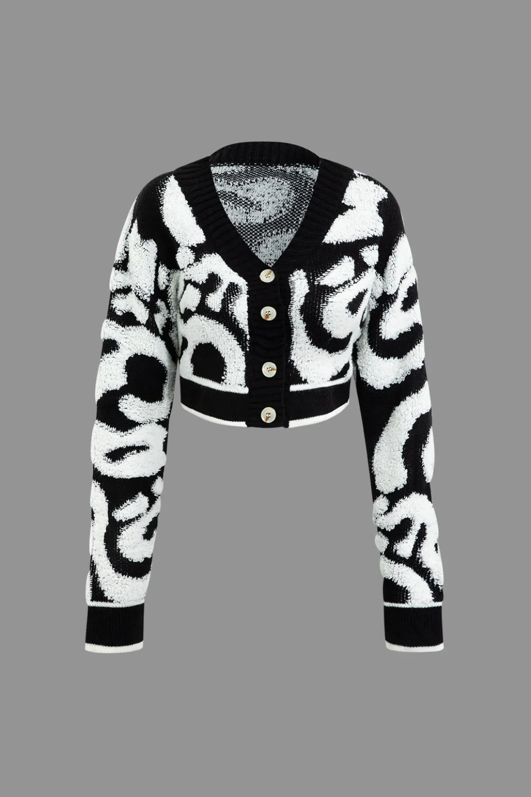 Colorblock V-neck Knit Button Up Cardigan>MICAS Sale