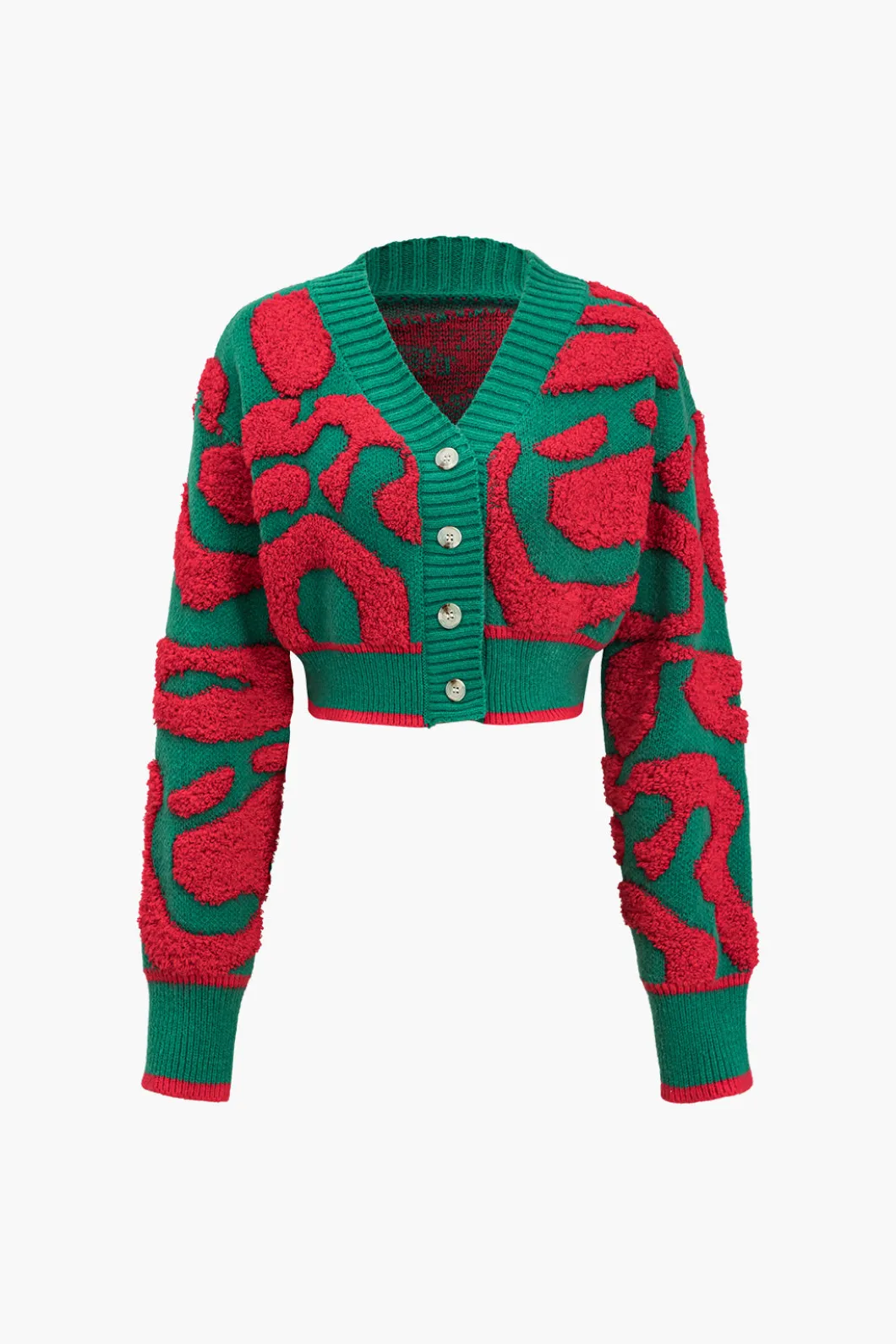 Colorblock V-neck Knit Button Up Cardigan>MICAS Sale