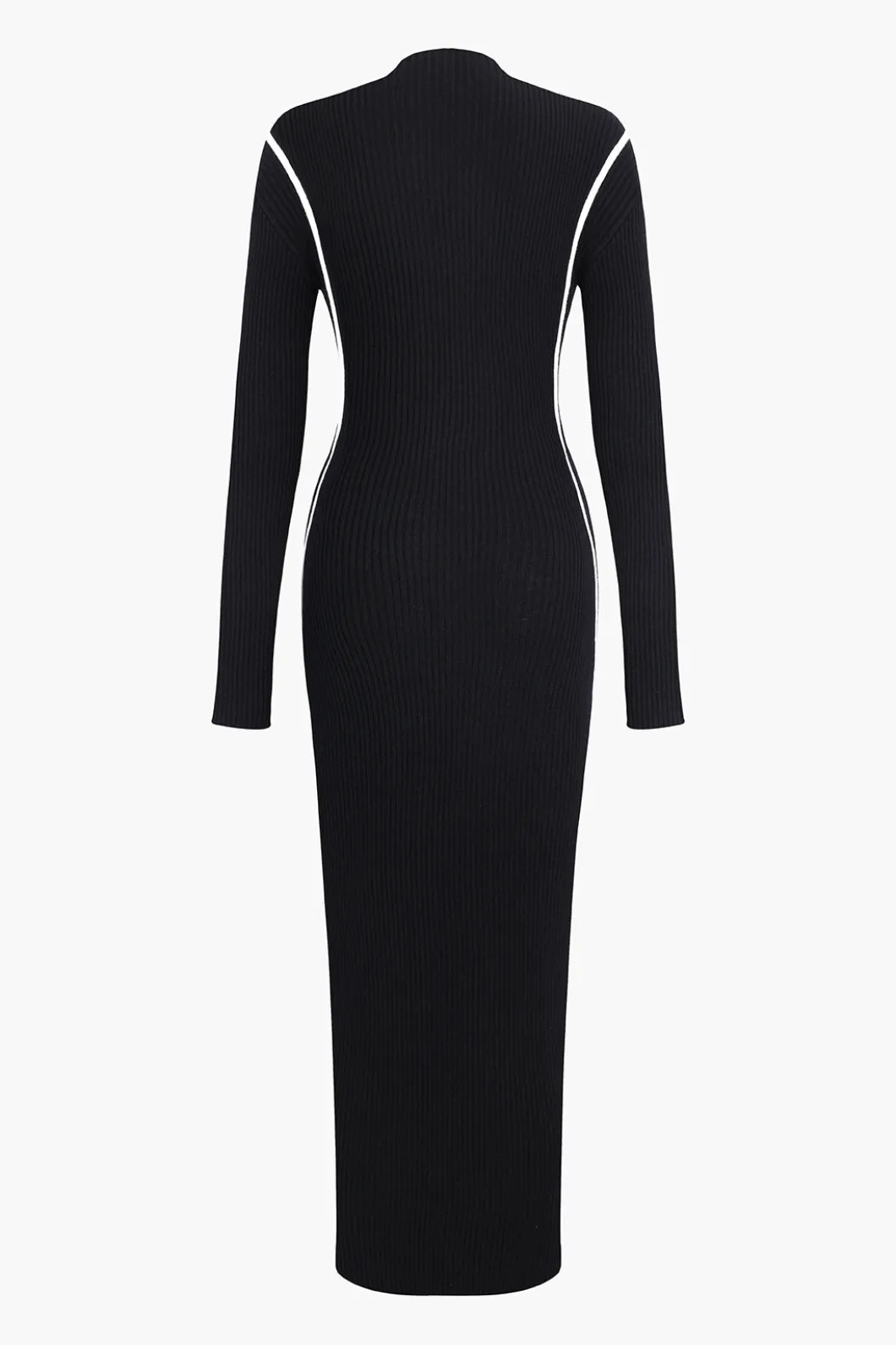 Color-Blocked Long Sleeve Midi Dress>MICAS Best