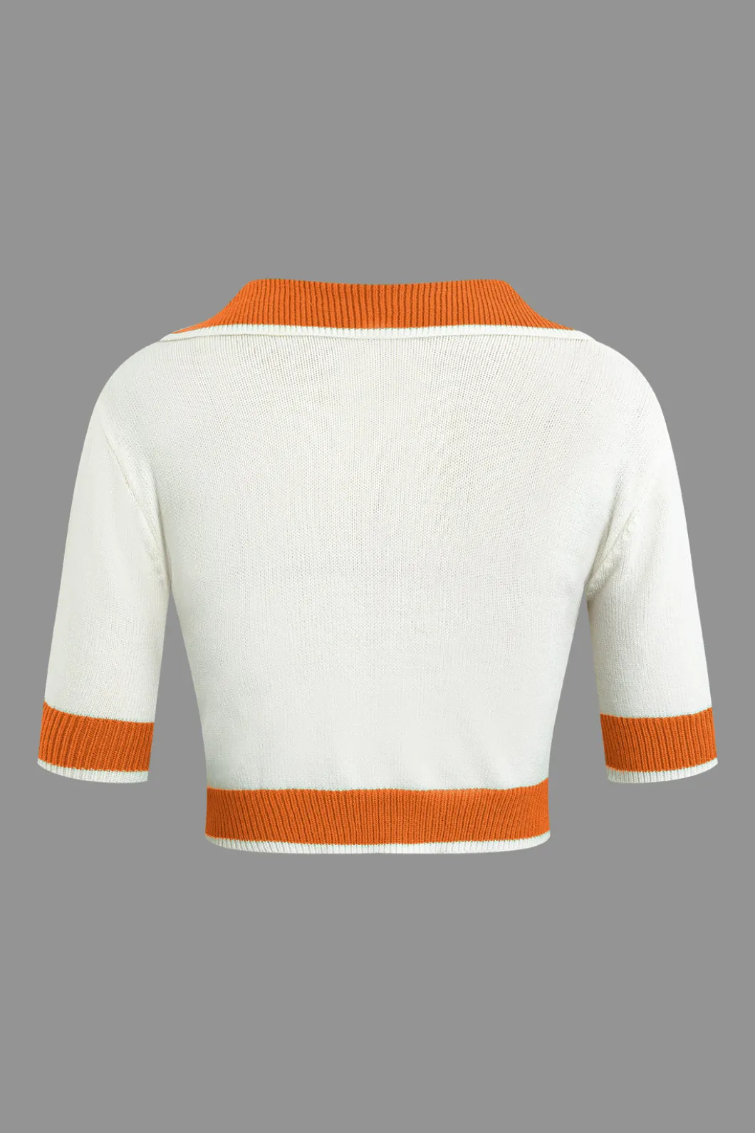 Contrast Collar Crop Knit Top And Mini Skirt Set>MICAS Online