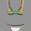 Contrast Crochet Trim Bikini Set>MICAS New