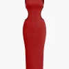 Contrast Cut Out Backless Slip Maxi Dress>MICAS Clearance