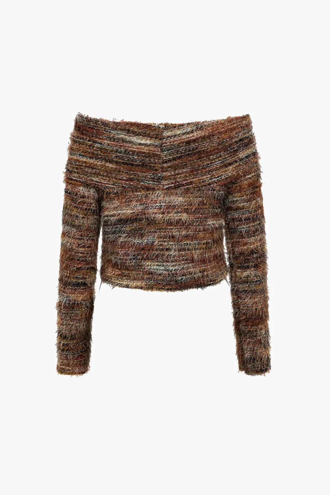 Contrast Faux Fur Sweater Long-Sleeve Top>MICAS Sale