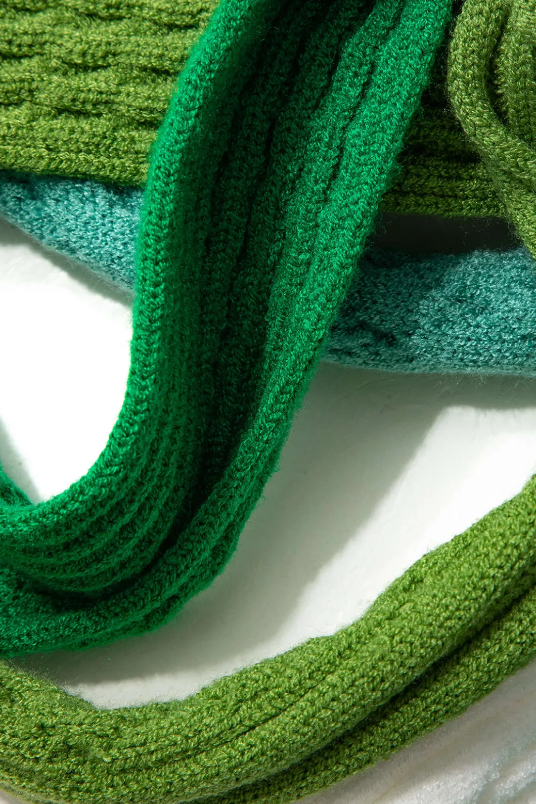 Contrast Fringe Hem Knit Midi Skirt>MICAS Sale