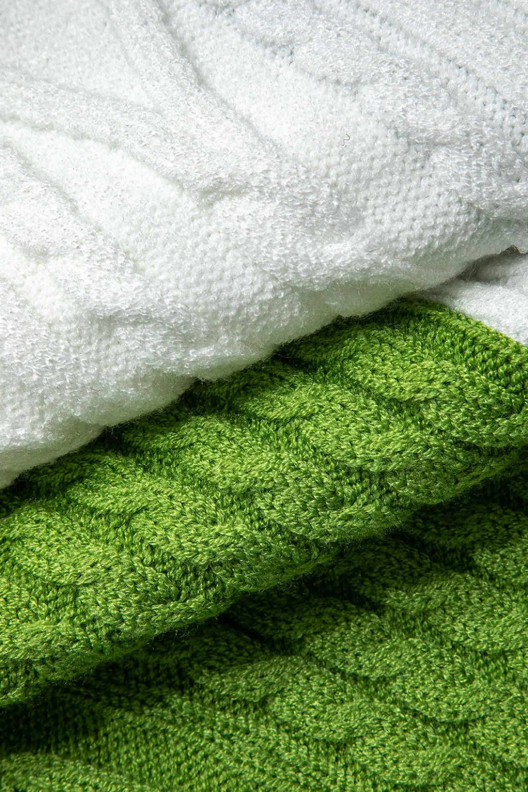 Contrast Fringe Hem Knit Midi Skirt>MICAS Sale