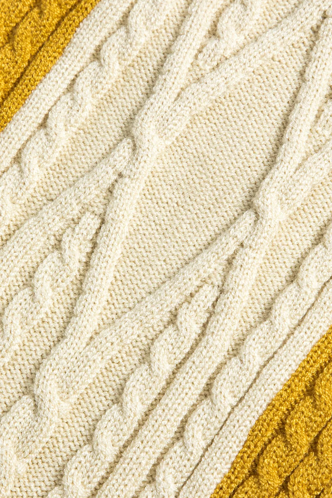 Contrast Fringe Hem Knit Midi Skirt>MICAS Sale