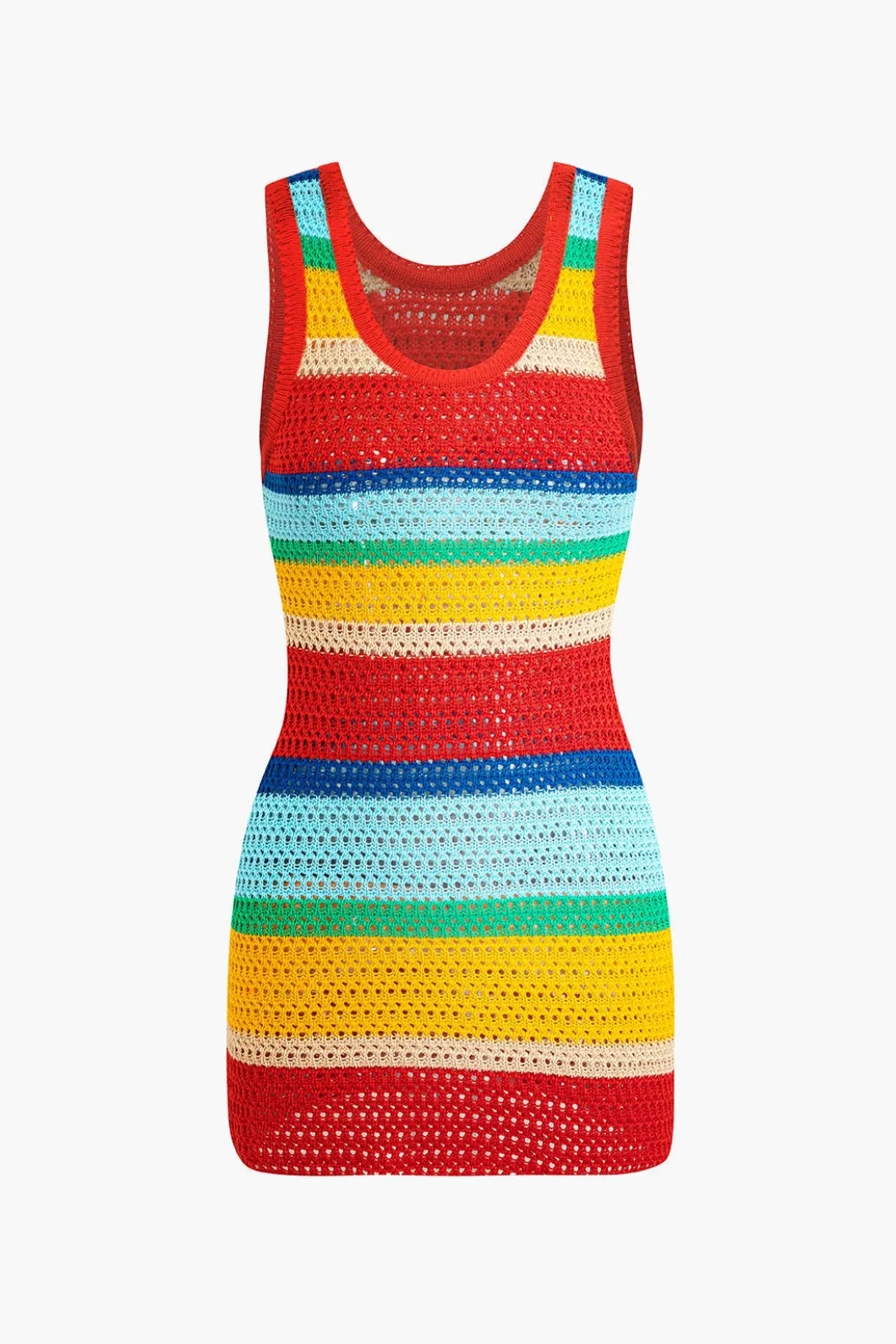 Contrast Hollow Out Tank Mini Dress>MICAS Discount