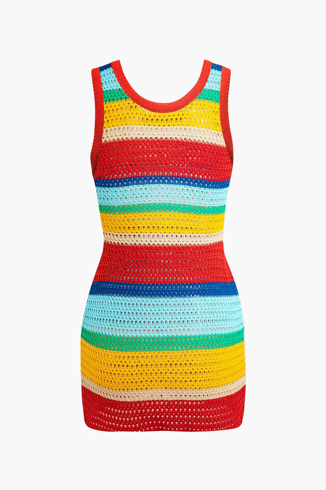 Contrast Hollow Out Tank Mini Dress>MICAS Discount