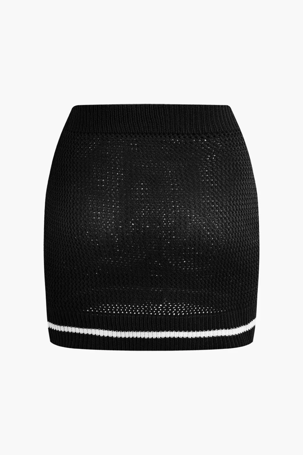 Contrast Hollow Out Tank Top And Mini Skirt Set>MICAS Online