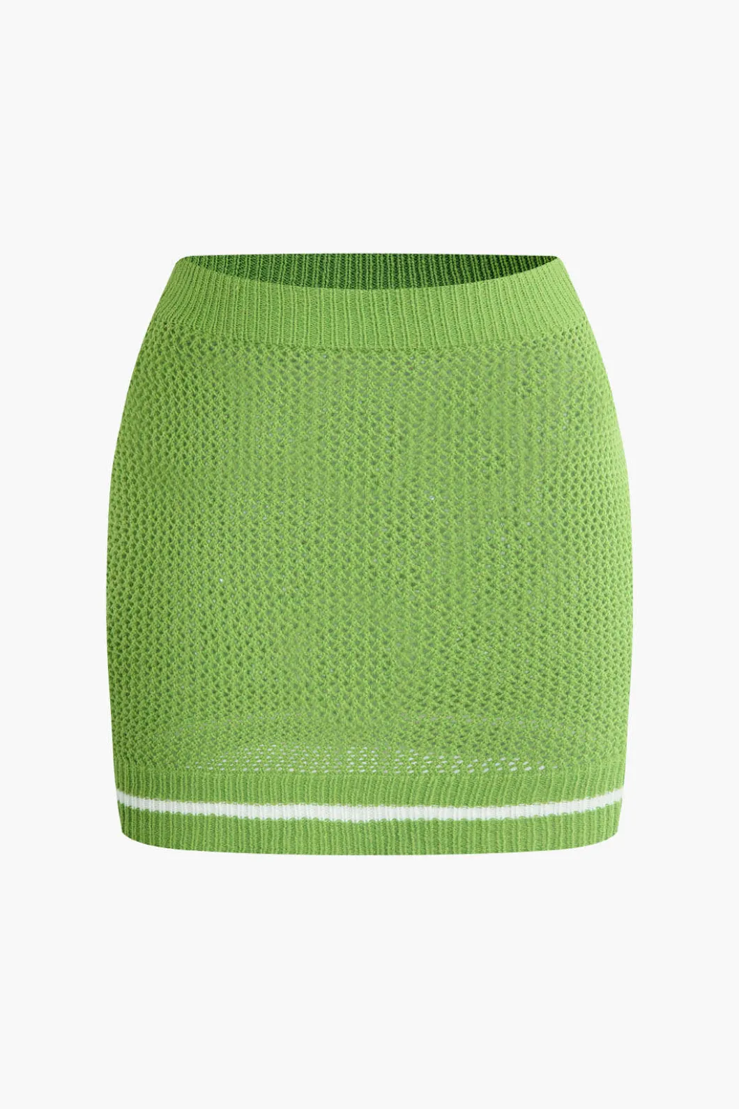 Contrast Hollow Out Tank Top And Mini Skirt Set>MICAS Online