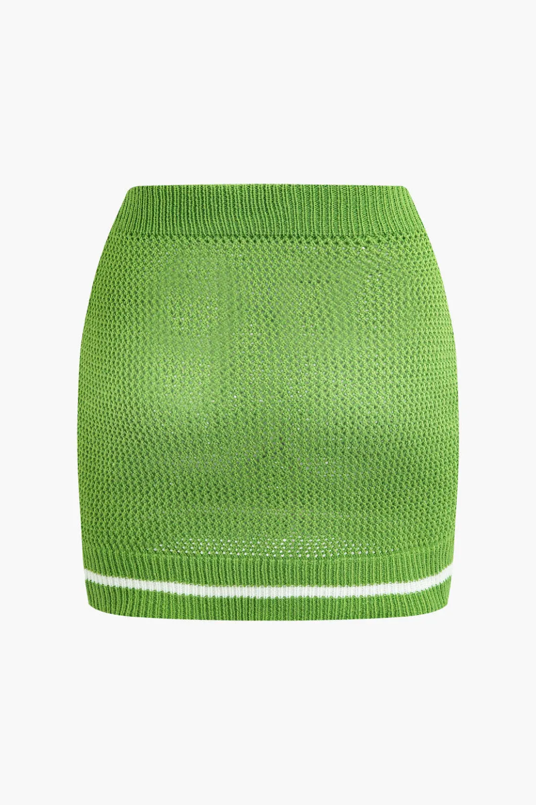 Contrast Hollow Out Tank Top And Mini Skirt Set>MICAS Online