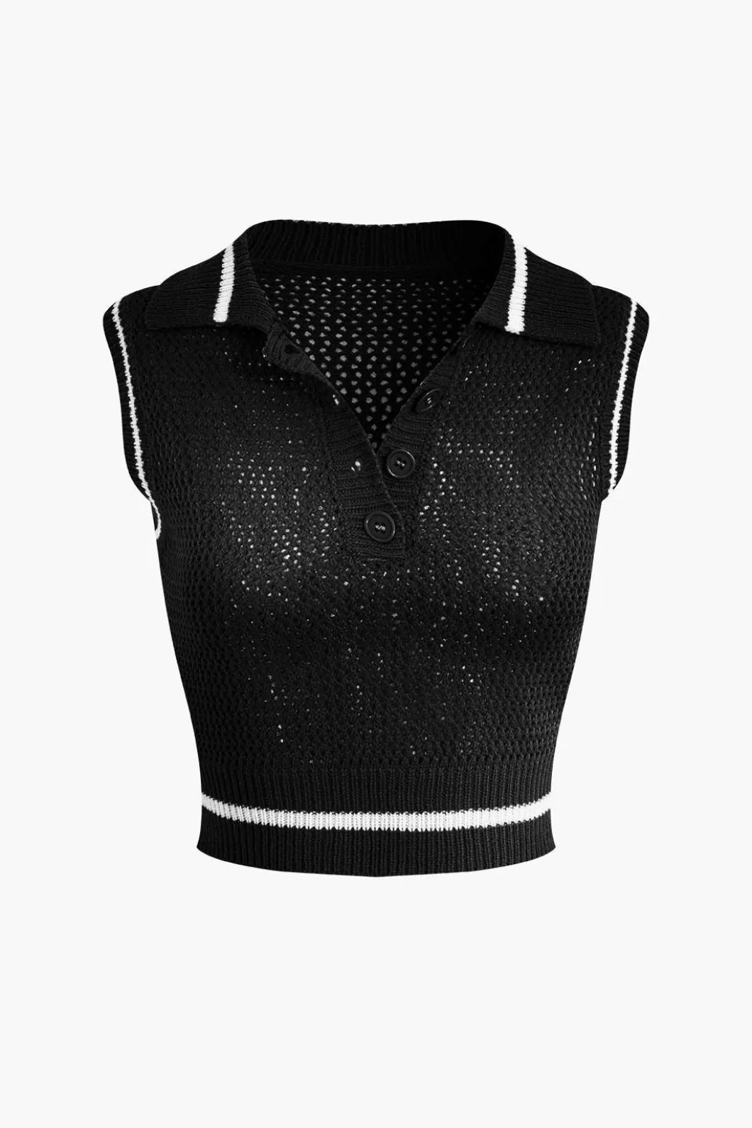 Contrast Hollow Out Tank Top And Mini Skirt Set>MICAS Online