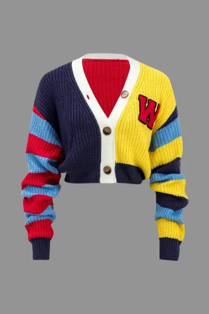 Contrast Knit Button Long-Sleeve Top>MICAS Best