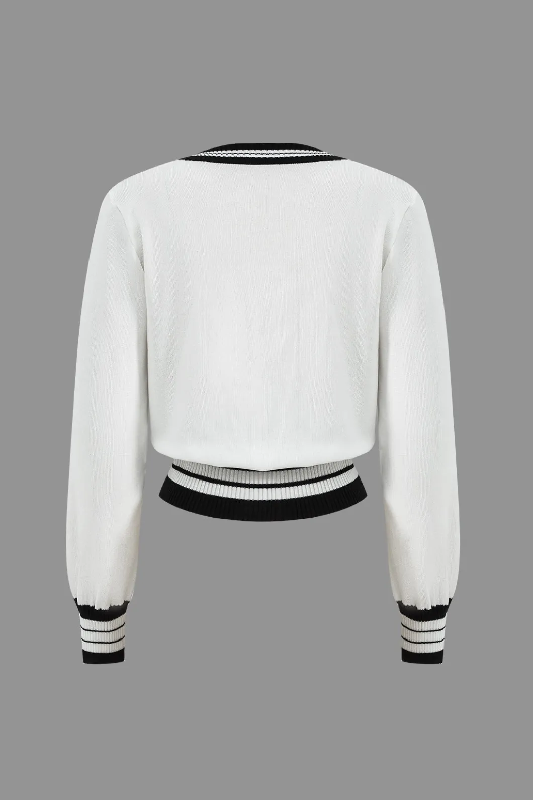 Contrast Knit Button Top And Pants Set>MICAS New