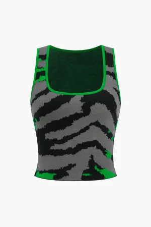 Contrast Knit Tank Top>MICAS Online