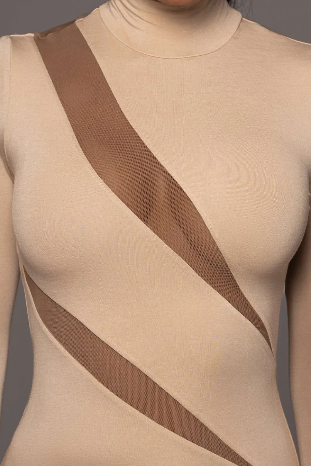 Contrast Mesh Patchwork Maxi Dress>MICAS Best