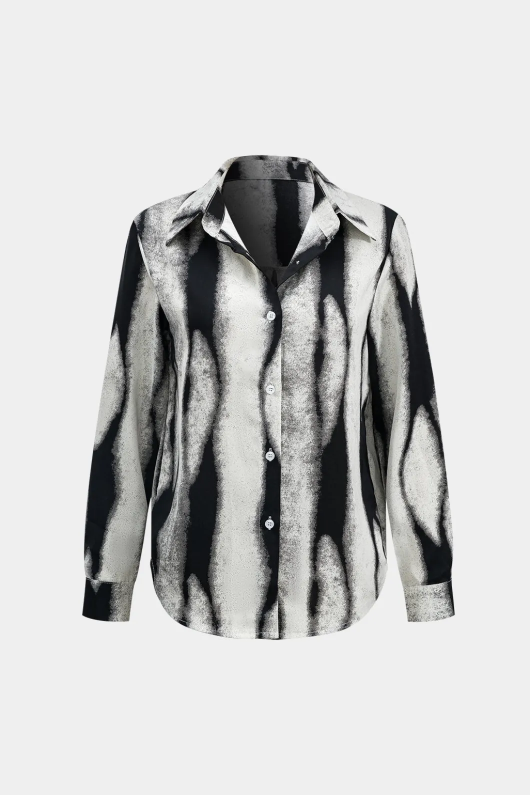 Contrast Print Long-Sleeve Shirt>MICAS Discount