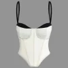 Contrast Strap Corset Cami Top>MICAS Sale