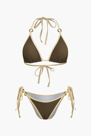 Contrast Tie-Up Bikini Set>MICAS Best
