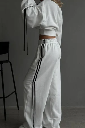 Contrast Tie-Up Wide Leg Trousers>MICAS Best