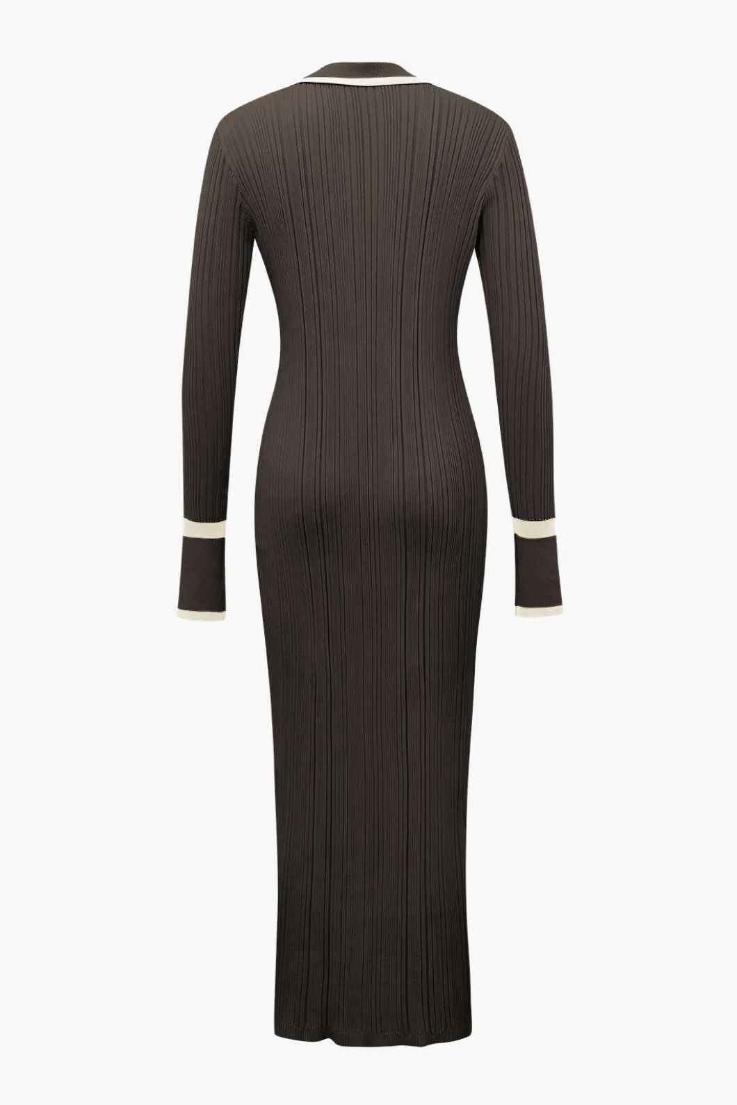 Contrast Trim Button Down Knitted Dress>MICAS Hot