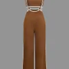 Contrast Trim Tube Top And Trouser Set>MICAS Best