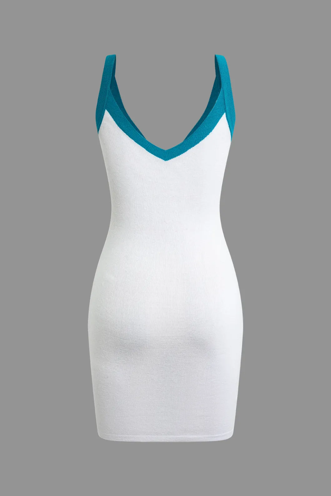 Contrast V-neck Knit Mini Dress>MICAS Sale