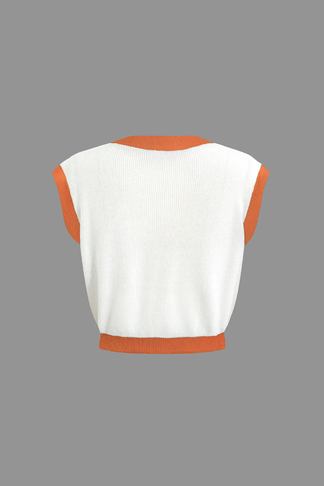 Contrast V-neck Knit Top And Mini Skirt Set>MICAS Sale