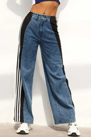 Contrast Wide Leg Jeans>MICAS Discount