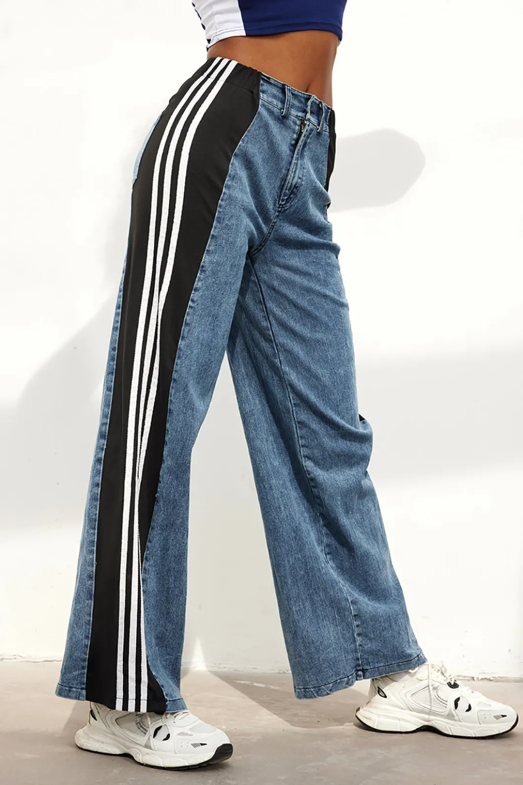 Contrast Wide Leg Jeans>MICAS Discount