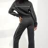 Contrast Zipper Trousers Set>MICAS Hot