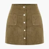Corduroy Button Skirt>MICAS Fashion