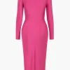 Cowl Neck Long Sleeve Maxi Dress>MICAS Fashion