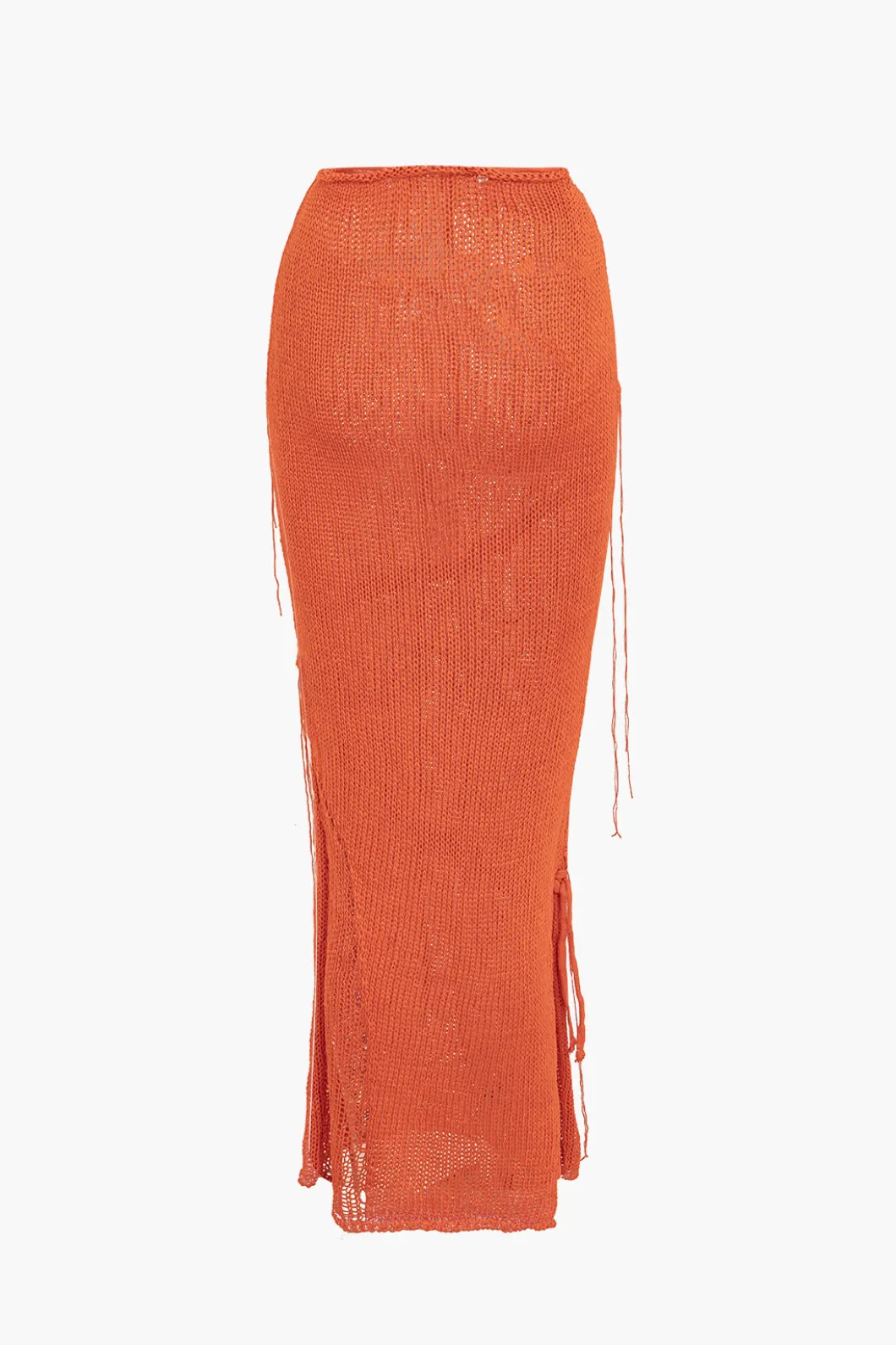 Crochet Backless Tube Top And Split Skirt Set>MICAS Clearance