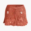 Crochet Halter Knit Cami Top And Mini Skirt Set>MICAS Online