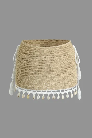 Crochet Shell Tassel Knit Skirt>MICAS Discount