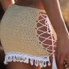 Crochet Shell Tassel Knit Skirt>MICAS Discount