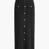 Cropped Button-Up Knit Top And Maxi Skirt Set>MICAS Best