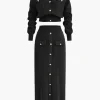Cropped Button-Up Knit Top And Maxi Skirt Set>MICAS Best