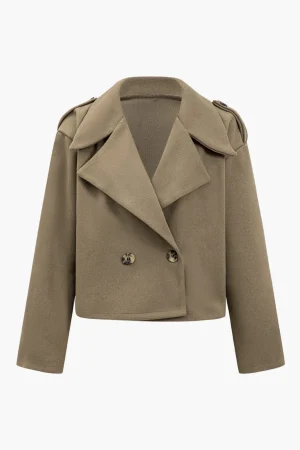Cropped Double-Breasted Coat>MICAS Sale