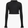 Cropped Long-Sleeve Top>MICAS Outlet
