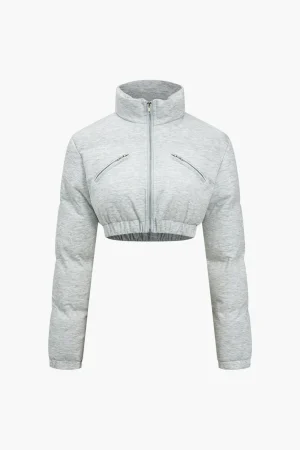 Cropped Zipper Puffer>MICAS Sale