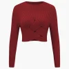 Crossed Sweater Long-Sleeve Top>MICAS Discount