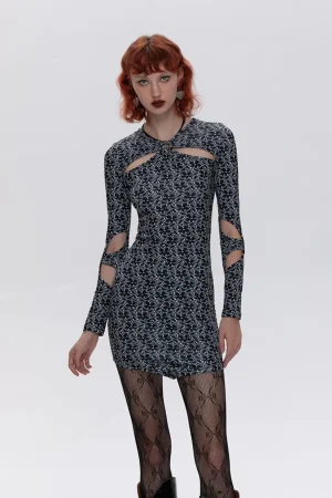 Cut Out Bodycon Mini Dress>MICAS New