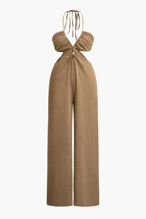 Cut Out Halter Neck Jumpsuit>MICAS Clearance