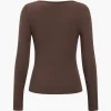 Cut Out Knot Long-Sleeve Top>MICAS Outlet