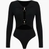Cut Out Long Sleeve Bodysuit>MICAS Online