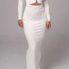 Cut Out Long Sleeve Maxi Dress>MICAS Outlet